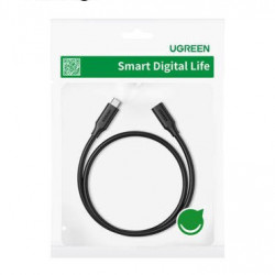Cablu UGREEN USB tip C 3.1 Gen2, mascul la mama, placat cu nichel, 1 m (negru) - Img 2
