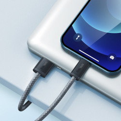 Cablu USB Baseus iPhone - Lightning 1m, 2,4A gri (CALD000416) - Img 3