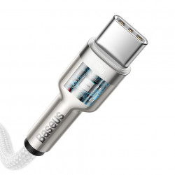 Cablu USB-C la USB-C Baseus Cafule, 100W, 1m (alb) - Img 5