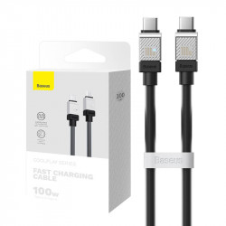 Cablu USB-C la USB-C Baseus CoolPlay, 100 W, 1 m (negru)