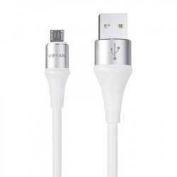 Cablu USB la Micro USB Vipfan Colorful X09, 3A, 1,2 m (alb)