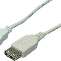 CABLU USB LOGILINK prelungitor, USB 2.0 (T) la USB 2.0 (M), 2m, gri, "CU0010" (timbru verde 0.18 lei)