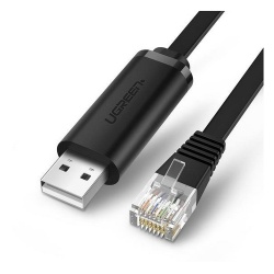 CABLU USB Ugreen adaptor, "CM204" cablu consola USB 2.0 (T) la RJ-45(T), 3m, negru, "60813" (timbru verde 0.08 lei) - 6957303868131
