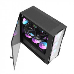 Carcasa computerului din sticla Darkflash DK431 + 4 ventilatoare (negru) - Img 2