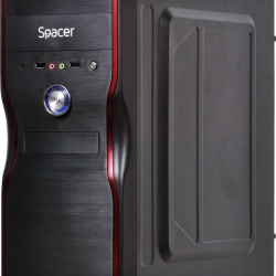 Carcasa Spacer, New Mercury, ventilor 12cm, HD audio, ATX Mid-Tower,sursa 500W Black - Img 11