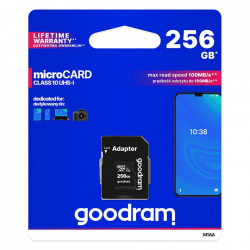 Card de memorie Goodram Microcard 256 GB micro SD HC UHS-I clasa 10 + adaptor SD (M1AA-2560R12)