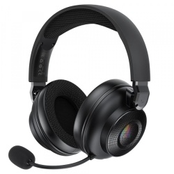 Casti Gaming Wireless Acefast H15, RGB, BT / Wi-FI / Wired, Negre