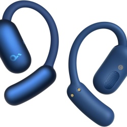 Casti True Wireless Anker SoundCore AeroFit 2, Hi-Res Audio, IP55, Autonomie 42H, Bluetooth 5.4, Traducere in Timp Real, Albastru