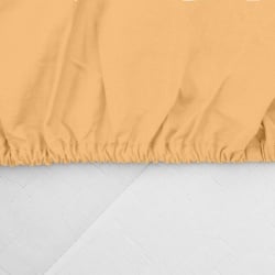 CEARCEAF PAT CU ELASTIC 90X200 CM GALBEN - Img 4