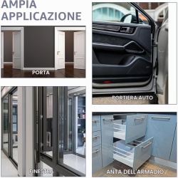 Cheder Autoadeziv din Cauciuc Romon 10 m x 10 mm x 10 mm, Bandă de Etanșare și Izolare Termică și Fonică pentru Uși și Ferestre, Rosturi 4–9 mm, Negru - Img 3