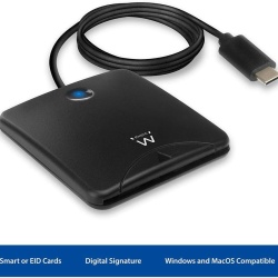 Cititor de Carduri de Identitate Electronice (CIE) și Smart Card Ewent EW1055, Conexiune USB-C, Format ID-1 cu Cip, Compatibil Windows și macOS, Certificat PC/SC și WHQL, Ideal pentru Semnătură Digitală - Img 2