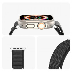 Curea cu cataramă sport pentru Apple Watch 8/7/6/SE/5/4/3/2/1 (41, 40, 38 mm) Curea Dux Ducis Versiune GS - Negru - Img 3