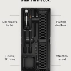 Curea de ceas Fullmosa compatibilă cu Apple Watch, 41 mm, 40 mm, 38 mm, curele metalice din oțel inoxidabil pentru SE, seria 9/8/7/6/5/4/3/2/1 pentru bărbați și femei, curele iWatch, negru - Img 5