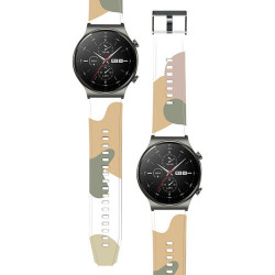 Curea de schimb Moro pentru Huawei Watch GT2 Pro silicon camo negru (7)