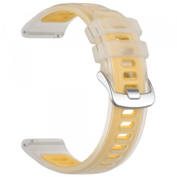 Curea Techsuit W084 pentru Samsung Galaxy Watch / Huawei Watch Series, 20mm, Galbena
