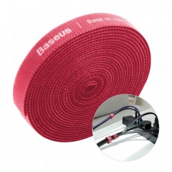 Curea Velcro Baseus pentru organizarea cablurilor , 3M , rosu