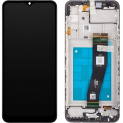 Display cu Touchscreen Samsung Galaxy A02s A025G, cu Rama, Negru, Swap GH81-20181A