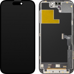 Display cu Touchscreen ZY pentru Apple iPhone 14 Pro, cu Rama, Versiune LCD In-Cell IC Movable, Negru, Swap