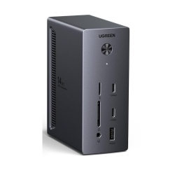 Docking Station UGREEN Revodok 314 14-in-1, 8K DP/ 4K HDMI, 100W PD, Gigabit Ethernet, SD/TF 3.0, 3.5mm Audio, Gri