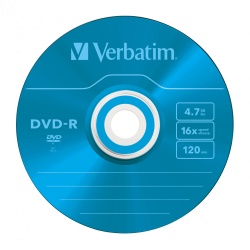 DVD-R VERBATIM 4.78GB, VITEZA 16X, COLOUR SURFACE, SLIM CASE, 1 BUC, "43557"