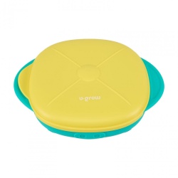 Farfurie silicon cu capac,galbena,U-Grow - Img 10