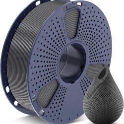 Filament PETG pentru Imprimantă 3D, 1,75 mm, 1 kg, Precizie Dimensională ±0,02 mm, Aderență Ridicată între Straturi, Rezistență la Impact, Gri