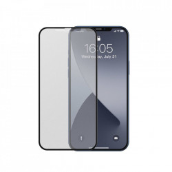 Folie de protectie Baseus 2x sticla mata 0,25 mm cu cadru pentru intregul ecran iPhone 12 mini Negru (SGAPIPH54N-KM01)