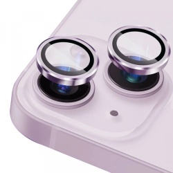 Folie de protectie Camera Spate Lito S+ pentru Apple iPhone 14, Sticla Securizata, Mov