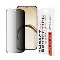 Folie de protectie Ecran Privacy Techsuit pentru Realme 16, Sticla Securizata, Full Glue, 111D
