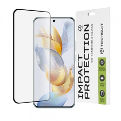 Folie de protectie Ecran Techsuit pentru Honor 90, Sticla Securizata, Full Glue, 111D, Neagra