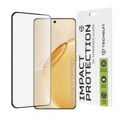 Folie de protectie Ecran Techsuit pentru Realme 16 Pro+, Sticla Securizata, Full Glue, 111D, Neagra