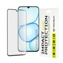 Folie de protectie Ecran Techsuit pentru Realme C100 5G, Sticla Securizata, Full Glue, 111D, Neagra