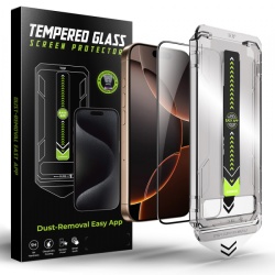 Folie de protectie Ecran Techsuit TitanGlass pentru Apple iPhone 11 Pro / XS / X, Sticla Securizata, Full Glue, Set 2 bucati, Neagra, Resigilata