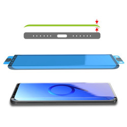 Folie protectie 3D Edge Nano Flexi Glass complet hibrid cu cadru pentru Samsung Galaxy S20 Ultra negru (senzor de amprentă pe ecran) - Img 2