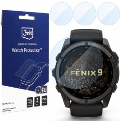 Folie Protectie 3MK FlexibleGlass pentru Garmin Fenix 9 51mm, Set 3 bucati, Sticla Flexibila