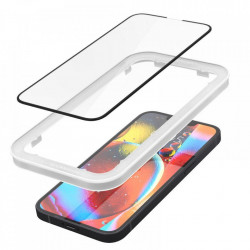 Folie sticla cu sistem de montare Case friendly Spigen ALM Glass FC compatibila cu iPhone IPHONE 13/13 PRO - Img 2