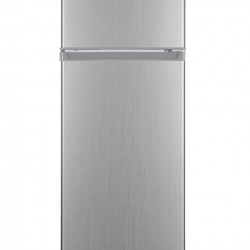 Frigider cu doua usi Heinner HF-H2206SF, 205L, Clasa F, Lumina LED, H 143 cm, Argintiu