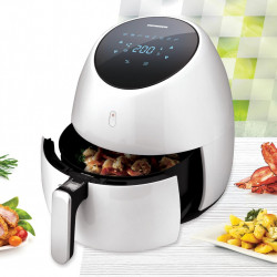 Friteuza cu aer cald Heinner SnowDrop HAF-B2000WH, 2000W, vas detasabil antiaderent, capacitate cos: 5L, afisaj digital, termostat reglabil: 80-200˚C, temporizator, max. 60 min, Alb - Img 4