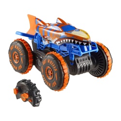 HOT WHEELS MONSTER TRUCK SHARKS VS DINOS MASINA CU TELECOMANDA TIGER SHARK CLIMBER - Img 2