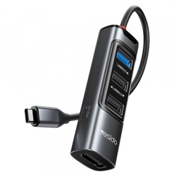 Hub USB-C Yesido HB23, 5in1, Gri