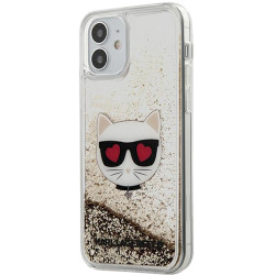 Husa Capac Spate Liquid Glitter Choupette Auriu APPLE Iphone 12 mini