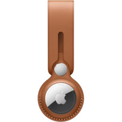 Husa De Piele Leather Loop Pentru AirTag Maro