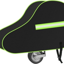 Husă de Protecție Universală pentru Cupla de Remorcare Rulotă și Remorcă, 94 × 65 × 17 cm, Material Impermeabil cu 4 Straturi, Protecție UV, Benzi Reflectorizante și Curea Reglabilă, Negru/Verde
