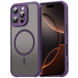 Husa MagSafe pentru Apple iPhone 11, Techsuit, HaloFrost II, Mov