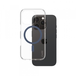 Husa MagSafe pentru Apple iPhone 16 Pro, PanzerGlass, Care Urban Combat, Transparenta Albastra