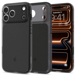 Husa MagSafe pentru Apple iPhone 17 Pro Max, Spigen, Ultra Hybrid T, Neagra Mata