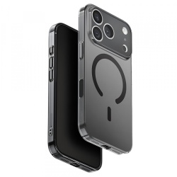 Husa MagSafe pentru Apple iPhone 17 Pro, UNIQ, AirSuit MagClick, Neagra