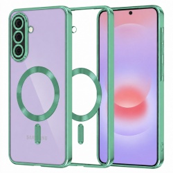 Husa MagSafe pentru Samsung Galaxy A37 5G, Techsuit, Luxury Crystal, Verde Deschis