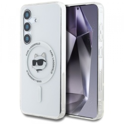 Husa MagSafe pentru Samsung Galaxy S25 S931, Karl Lagerfeld, IML Choupette's Head, Alba
