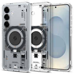 Husa MagSafe pentru Samsung Galaxy S25 S931, Spigen, Ultra Hybrid Neo One, Transparenta